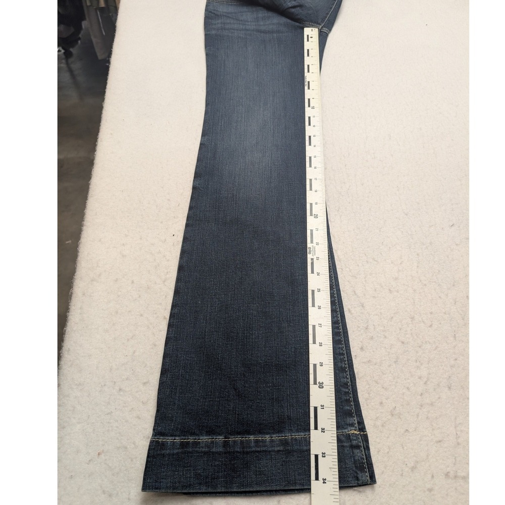 NWT Wrangler Retro Mae Trouser Jeans Womens 27/3x36 Dark Wash Mid Rise Stretch - Picture 8 of 12
